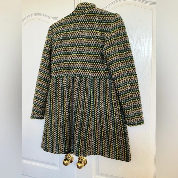 Plenty by Tracy Reese Striped Green and Black Cape - Picture 4 of 8